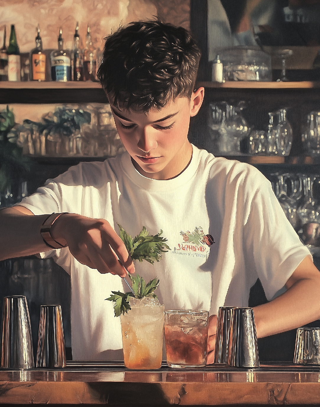 Юный бармен