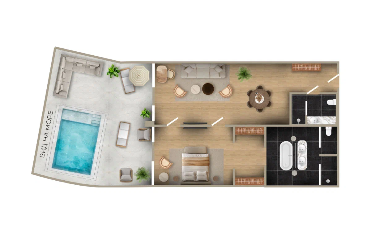 Люкс с приватным бассейном - 12